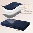 EHEYCIGA Orthopedic Medium Dog Beds for Small Dogs with Removable Washable Cover for Crate, Navy, 30x20