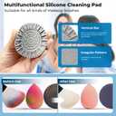 Electric Makeup Brush Cleaner with Brush Clean Mat, USB Charging Automatic Electric Makeup Brush Cleaner, Makeup Brush Cleaner Machine Fit For All Size Makeup Brush, Great Gift for Women Girls