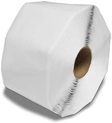 4" W x 50' L White Heavy Duty Foil Synthetic Polymer Adhesive Body Repair Tape Trailer Roof RV Truck (Manus Products)