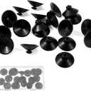 20PCS Aquarium Suction Cups,28mm Rubber Suction Cups for Aquarium,Fish Tank Suctions Cup,Suitable for Fish Tank Pump Aeration Device, Overhead Line Pipe Finishing Decoration, Black