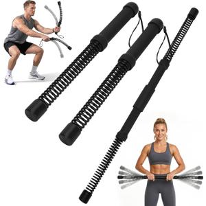 Portable Rope less Battle Ropes, 2-in-1 Heavy Duty Cordless Battle Ropes for Home Gym (Convertible to Fitness Bar), Strength Building Workout Ropes, Low-Impact Aerobic Training and HIIT for Men & Women