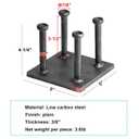 2 Pack 5" x 5" Steel Concrete Embed Anchor Plate, Weld On Square Base Plate, 3/8" Thick