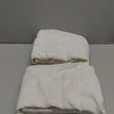 MIULEE Natural White Linen Curtains 84 Inch Long for Bedroom Living Room, Soft Thick Linen Textured Window Drapes Semi Sheer Light Filtering Rod Pocket Back Tab Neutral Farmhouse Cream Ivory 2 Panels