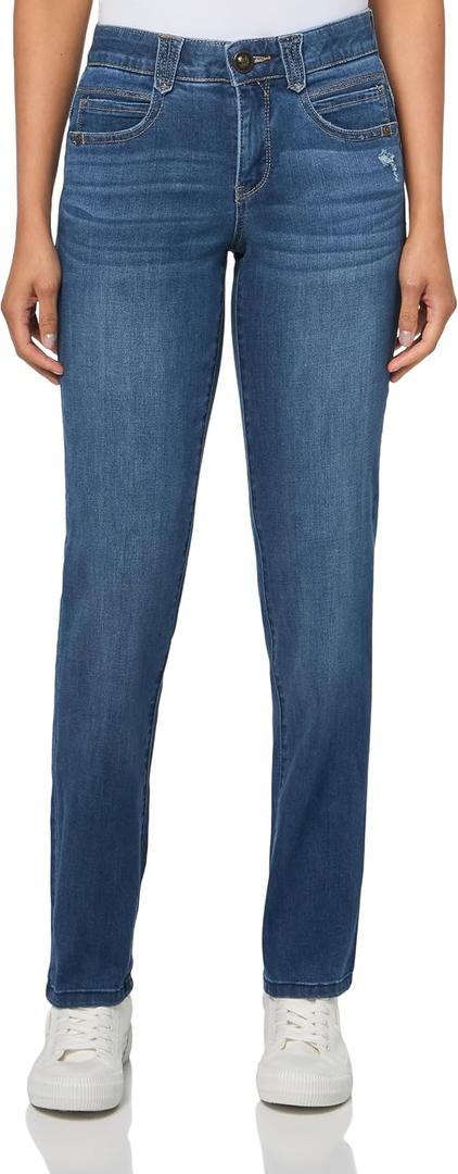 Democracy Women's Ab Solution Straight Leg Jean, Blue Vintage, 6