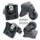 Universal Luggage Wheels Replacement Kit for Suitcase, Steel Core 360° Silent Spinner Wheels for Suitcases - Fits Major Brand Rolling Luggage (4 Pcs)