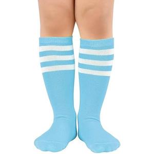 Zando Toddler Soccer Socks Breathable Athletic Socks for Boys & Girls (Blue, M)