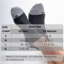 6 Pairs Cushioned No Show Tab Socks - Compression Low Cut Ankle Socks, Anti-Blister & Wicking for Athletic Running (X-Large, 3 Black 3 White (6 Pairs))