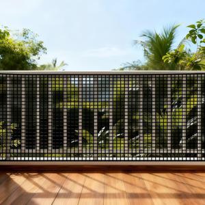 PotatoLife Plastic Wire Mesh Fence, Balcony Fence for Baby and Pets, Safety Fence, Stair Protector, Poultry, Garden, Tree Support, Durable Material, Free Zip Ties (Black, 15.7'' x 10') PotatoLife Plastic Wire Mesh Fence, Balcony Fence for Baby and Pets, Safety Fence, Stair Protector, Poultry, Garden, Tree Support, Durable Material, Free Zip Ties (Black, 15.7'' x 10')