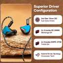 Linsoul ZiiGaat x Fresh Reviews Arete II IEM,2nd Gen 1DD+4BA Hybrid in Ear Monitor,Wired HiFi Earbuds,Full CNC Aluminum Shell Earphone with Detachable Silver-Plated OFC Cable for Musician (Red)