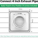 Funmit 4'' Metal Dryer Vent Cover with Metal Mesh Screen, 7"x7" Outdoor Stainless Steel Louvered Vent Cover Includes 4 Screw for Easy Installation