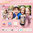 ZUODUN Kids Watches for Girls Toys Age 4-12, Smart Watch for Kids with Camera, 26 Puzzle Games, Alarm Clock, Pedometer, Audiobook, Learn Card, Toddler Watch Birthday Gift for 8 9 10 Year Old Girl