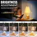 Candle Warmer Lamp with Timmer, Dimmer, Height Adjustment, with Candle, Wax Melt Warmer with 2 Bulbs, Home Decor, Gift for Women and Mom