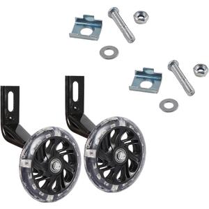 2Pcs Bicycle Training Wheels for 12 Inch Kids Bike, Flash Mute Wheel Stabilizers, Auxiliary Wheels Kit for Children's Bicycles