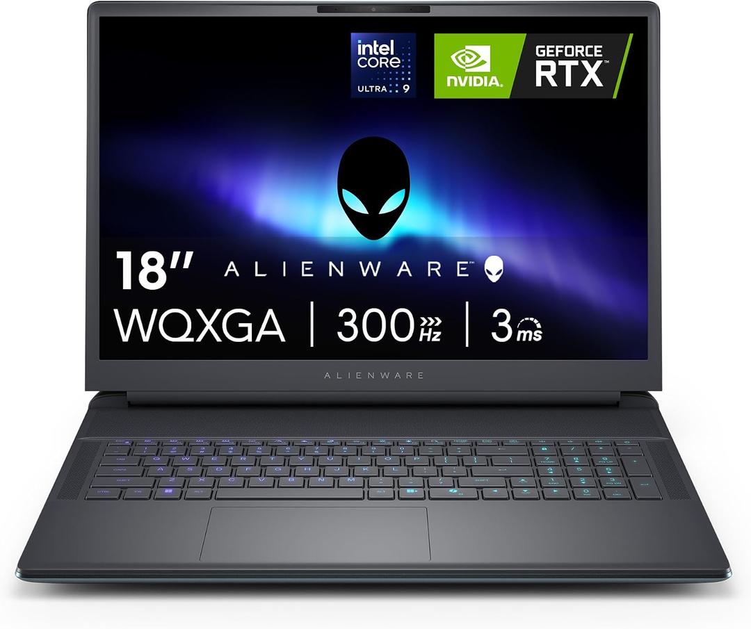 Alienware 18 Area-51 Gaming Laptop AA18250-18-inch QHD+ 300Hz 3ms Display, Intel Core Ultra 9-275HX, 32GB DDR5 RAM, 1TB SSD, NVIDIA GeForce RTX 5070, Windows 11 Home, Onsite Service - Liquid Teal