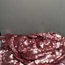 JYFLZQ Pink Payette Sequin Backdrop Curtains 8ft x 8ft 1 Panel Large Shimmer Wall Backdrop Big Sequin Background Drapes Thick Glitter Photo Booth Backdrops for Parties