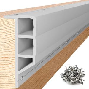 Nalwort Dock Bumpers 16 Feet and 24 Feet, Full Protection Dock Fender for Straight Edge and Side, Boat Dock Bumpers for Edging, Includes Mounting Screws, Black Gray Blue Brown Green Orange Yellow