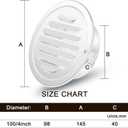 Zonon 36 Pcs Stainless Steel Soffit Vents 4 Inch Round Dryer Vent Cover with Mesh Screen for Home Outdoor Bathroom Wall Ceiling Outside Exterior Exhaust (White)