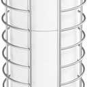 Toilet Paper Holder Stand, Freestanding Bathroom Toilet Paper Organizer, 3 Mega Roll Toilet Paper Holder for Under Sink, Vanity, Cabinet Shelf (Silver)