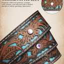 Western Belts Vintage Cowgirl Cowboy Country Belt for Woman Men Gifts, Carved Buckle-Belts for Jeans Pants Dresses (Brown)