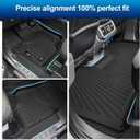 PELEUS Floor Mats for 2015-2026 Ford F150 Super Cab/Extended Cab, All Weather TPE Floor Liners Compatible with F-150 STX XLT XL, Precision Fit Waterproof Car Mats, Front & Rear Full Set, Black