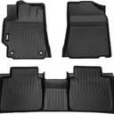 VIWIK Floor Mats for Toyota Camry 2012-2017 All Weather Protection Custom Full Set Liners Include 1st and 2nd Row Front & Rear Black Car Liners TPE