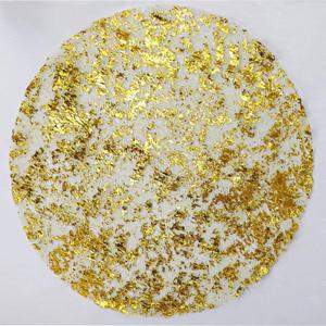 Disposable Gold Placemats Set of 100 Metallic Thin Mesh Round 13 Inch Table Mates Gold Charger Doilies for Dining Table Wedding Birthday Party Home Decoration