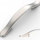 Asidrama 10 Pack 3 Inch(76mm) Brushed Satin Nickel Kitchen Cabinet Handles Cabinet Pulls Kitchen Cabinet Hardware for Cupboard Drawer Pulls (3" Hole Center)