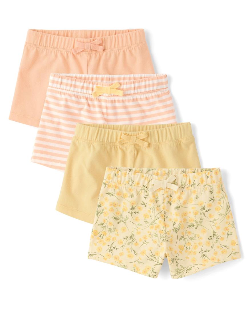 The Children's Place Baby Girls' and Toddler Assorted Knit Shorts 2 pack