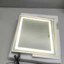Hasipu Vanity Mirror with Lights, 15.8" x 12.2" LED Makeup Mirror, Light up Mirror with 10X Magnification, Smart Touch 3 Colors Dimmable, 360 Rotation (White)