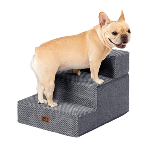 EHEYCIGA Dog Stairs for Small Dogs 13.5" H, 3-Step Dog Steps for Cats, Grey
Pet Steps for Couch Sofa and Chair, Non-Slip Balanced Pet Ramp Indoor