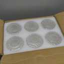 6 x Teenyyou 6 Pcs Clear Hammered Glass Shade Replacements for Pendant Light Fixtures Glass Lamp Shade Cover, 1-5/8 Inch Fitter E26 Base, 4"w x 6"h, Replacement Lamp Globe for Chandelier Wall Sconce