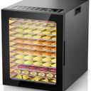 Stainless Steel Food Dehydrator 12 Trays 850W, Digital Food Dryer with Adjustable Timer & Temperature Control for Beef Jerky, Fruit, Herbs, Dog Treats