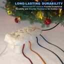 Flemoon Medium Outdoor Electrical Box Waterproof with Clear Lid, Weatherproof Extension Cord Cover for Photocell Light Sensor Timer, Power Strip, Outlet, Plug, Socket, Transparent and White (1 Pack)