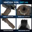 Set of 8 Ignition Coil Pack 4.6L 5.4L Compatible with 2008-2010 Ford Explorer Mustang F-150 F-250 F-350 Super Duty, 2009-2014 Expedition Lincoln Navigator, 2008 Mark LT Replace DG521