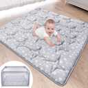 Baby Play Mat 50" X 50" Playpen Mat Fit for Hiaksedt and Orian Baby Playpen, One-Piece Crawling Mat Non Slip Padded Kids Playmat for Floor 50x50 Inches