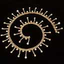 Mtlee 2 Yard Rhinestone Fringe Trim Gold Rhinestone Ribbon Chain Diamond Crystal Fringe Trim Chain Cuttable for Sewing Crafts Wedding Party Clothing Accessories Jewelry Personalized DIY Decoration