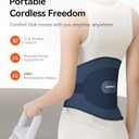 Portable Heating Pad for Back, Cordless Wearable Heat Belt with Massager for Lower Back Pain Relief, Battery Powered 8000 mAh Rechargeable, MAXwarm 3.0, Gift for Women Men 90-310 lbs