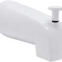Westbrass E531D-1F-50 5-1/4" Reach Wall Mount Tub Spout with Front Diverter, Powder Coat White