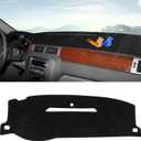 Autorder Dashboard Cover Mat for 2007-2013 Chevy Silverado Sierra,2007-2014 Chevy Tahoe Suburban Denali Avalanche&GMC Yukon/XL Without Dash Speaker&Only One Glove Box Accessories Velvet Dash Cover