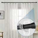 MUAKIOY No Drill Curtain Rod Bracket Holders, (8 Pack) Adjustable Self Adhesive Curtain Hooks, No-Nail Stick on Wall Curtain Rod Hangers for Bathroom Bedroom Kitchen and Livingroom