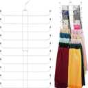 ZEDODIER Scarf Organizer Scarf Hanger for Closet, Rotatable Sturdy Hijab Holder Holds 20 Scarves, Space Saving Closet Organizers and Storage, Silver (1 Pack)