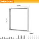 2x2FT Surface Mount Kit for LED Flat Panel Light, 3.15" Width, 2Pack | 24"x24" Sturdy Aluminum Surface Mount Bracket, 2' by 2' Flush Kit, 2 Set 2Ft x 2Ft Metal Frame for Troffer Lights