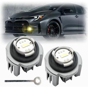 NSLUMO L1B LED Front Fog Light Bulbs for 2023+ To'yota GR Corolla 2022-2024 To'yota RAV4 Super Bright 9000LM 3200K Yellow Canbus L1B L1 Led Fog Driving Lamp Bulb Assembly Replacement