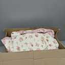 Cozyholy Original 100% Cotton Quilt Queen Size Pink Floral Patchwork Quilted Throw Blanket, Reversible Bedspread Coverlet Vintage Shabby Chic Bedding Quilt for Bed Couch Sofa (Flower)