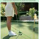 GreenHaven 2 Pack Golf Alignment Sticks 48 Inch Collapsible Golf Alignment Practice Rods for Aiming Putting Portable Golf Training Aid Full Swing Trainer Posture Corrector with Clear Storage Tube