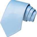 JEMYGINS Solid Color Tie Mens Necktie for Business and Wedding (Blue)