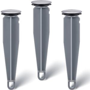 Enhon Pop up Stoppers Compatible with Moen Drain Components, Chrome Bathroom Sink Drain Plunger, 4-7/8 Tall, 1-1/4 Cap Dia, with 1 Mounting Hole and Gasket Seal, Replacement for 88994 (3 Pack)
