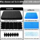 Gel Seat Cushion for Long Sitting, Soft and Breathable, Thick Gel Seat Cushion for Back, Sciatica, Hip, Tailbone Pain Relief, Used for The Office, Wheelchair, Car, Recliner, Stadium, Kayak.(Black)
