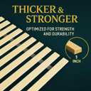 1-Inch Extra Heavy Duty Horizontal Wooden Bunkie Board/Bed Slats, Twin, Beige