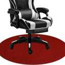 Office Chair Mat for Low Flat Pile Carpet/Hardwood Floor, Round 39"x39" Non-Slip & Noise Reducing Carpet Floor Protector Mat (Wine Red)
